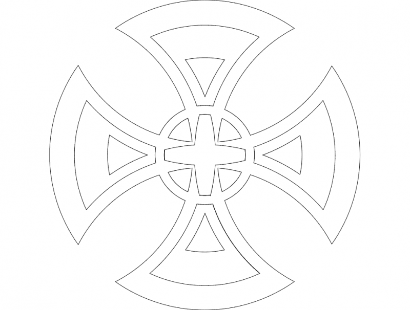 Modified Cross Vector Design for Laser Cutting DXF