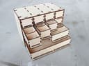 Modular Desk Organizer with Drawers Laser Cut Vector Plan