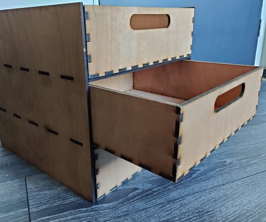 Modular Storage Drawer for Ikea Kallax Laser Cut SVG File