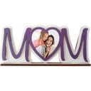 Arquivo Vetorial de Porta-Retrato Coração MOM para Laser Cut