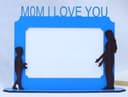 Archivo Vectorial Laser Cut Portarretratos Mom I Love You