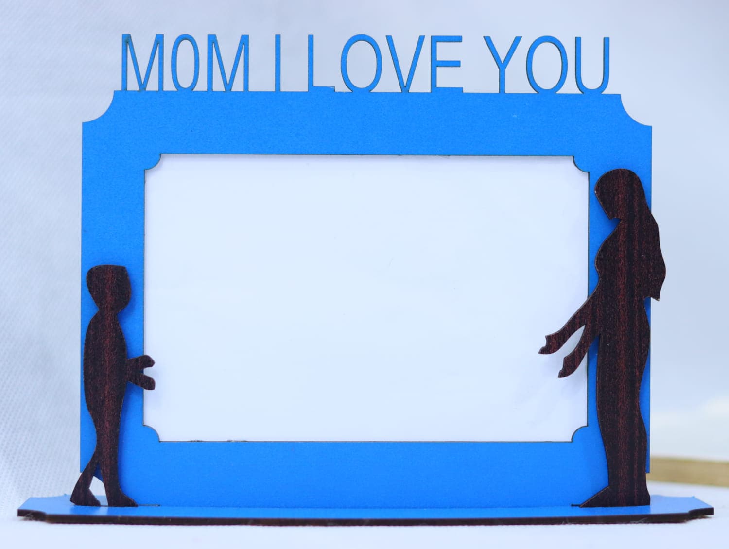Mom I Love You Photo Frame Laser Cut Vector File