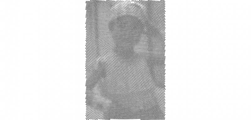 Mona Lisa Halftone Portrait Vector DXF File