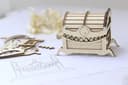 Monster Treasure Chest 3D Laser Cut Wood Puzzle Vector File