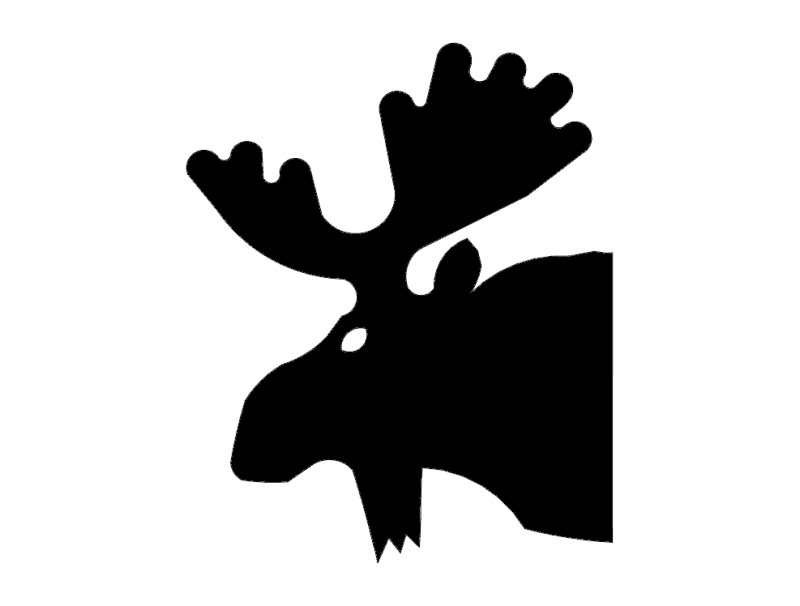 Moose Head Silhouette Vector File for Laser Cutting (DXF)