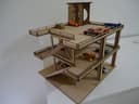 Garagem Multilevel em Madeira com Torre de Relógio