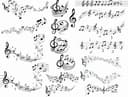 Set de Vectores de Notas Musicales y Pentagrama para Corte Láser DXF