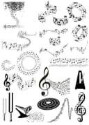 Set de Vectores de Notas Musicales para Corte Láser
