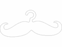 Diseño de Vector de Percha de Bigote Archivo DXF