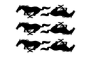 Mustang Pony Running Silhouette Vector Files for Laser Cutting
