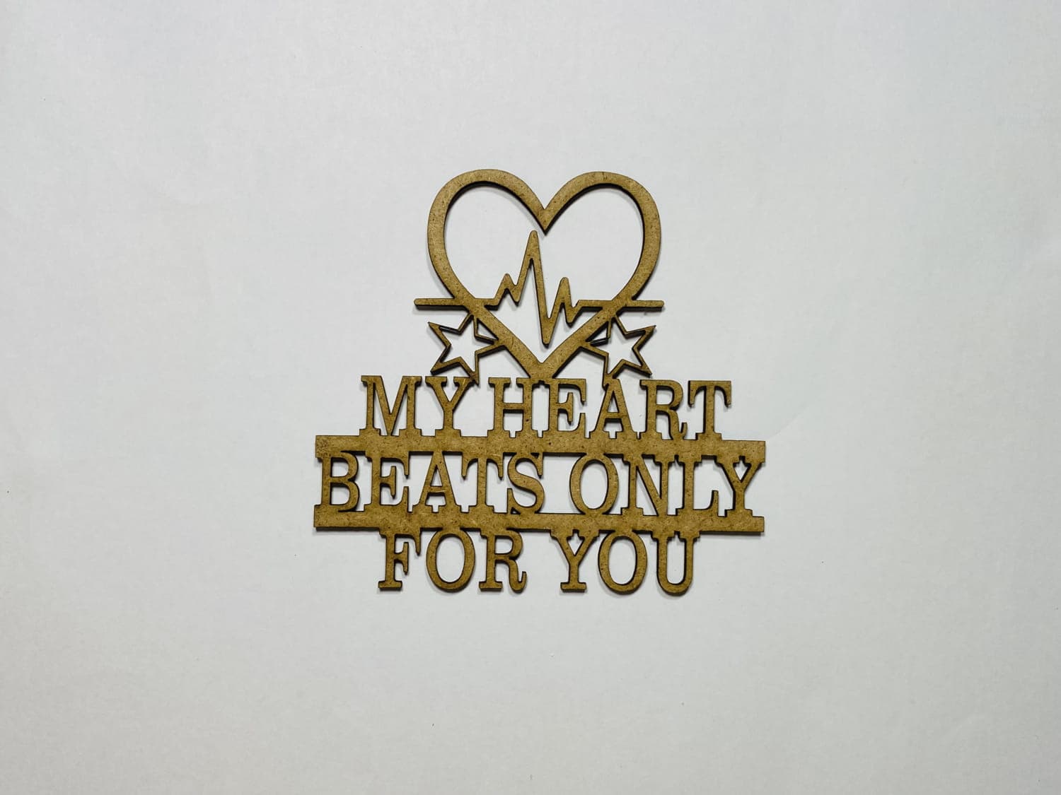 My Heart Beats Only For You Laser Cut File - Free Vector