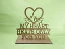 My Heart Beats Only For You Valentine Table Decor Laser Cut File