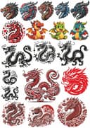 Mythical Dragon Collection Vector Files for Laser Cutting