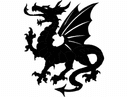 Mythical Heraldic Dragon Vector Art DXF File