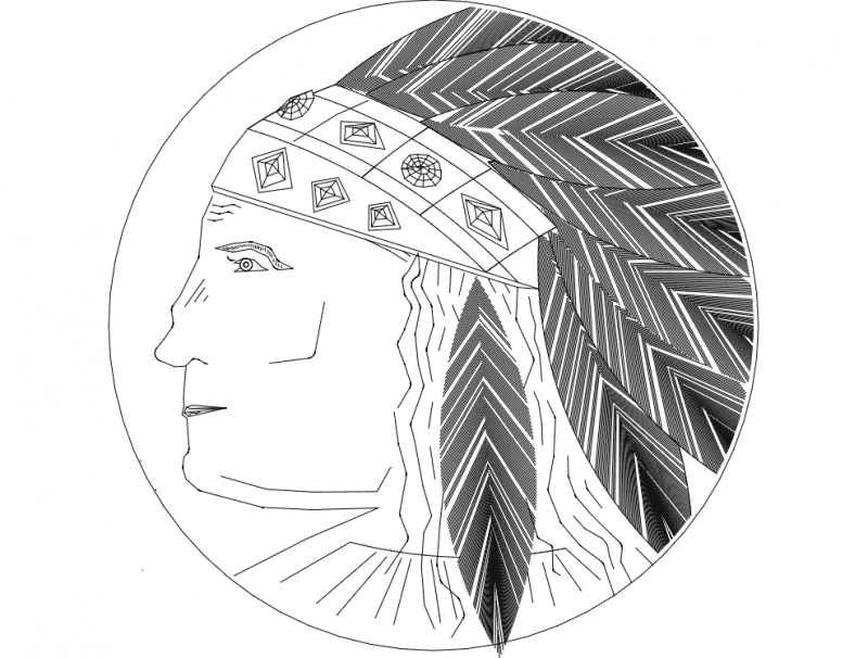 Native American Chief Vector - Free Laser Cut DXF File