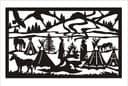 Vetor de Paisagem de Aldeia Nativa Americana Arquivo DXF