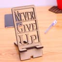 Soporte para Celular Never Give Up Archivo Vectorial para Láser