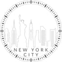 Modelo de Relógio de Parede Skyline de Nova York Arquivo Vetorial Grátis