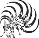 Nine-Tailed Fox Anime Silhouette Vector for Laser Cutting