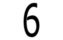 Number 6 Vector Design for Laser Cutting DXF File