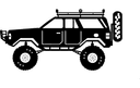 Off-Road 4x4 SUV Vector Design for Laser Cutting DXF