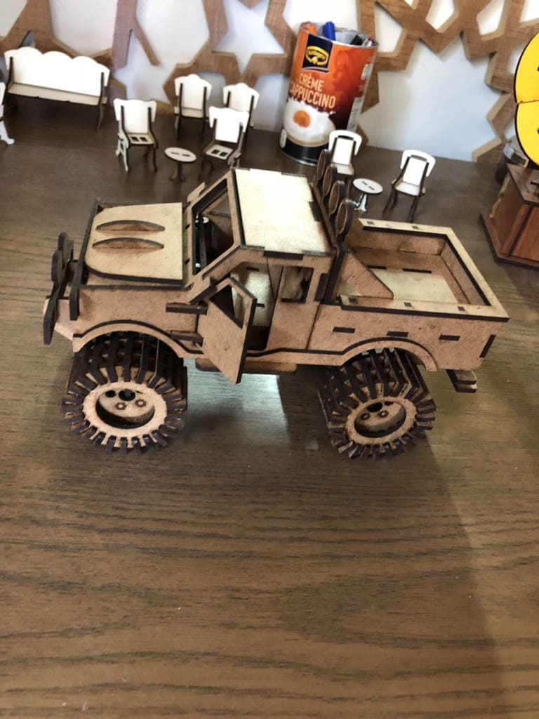 Off-Road Pickup Truck 3D Puzzle Laser Cut Vector File