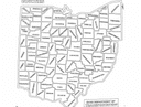 Arquivo Vetorial de Mapa de Condados de Ohio para Corte a Laser DXF