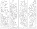 Set de Vectores de Paneles Florales Orientales para Corte Láser