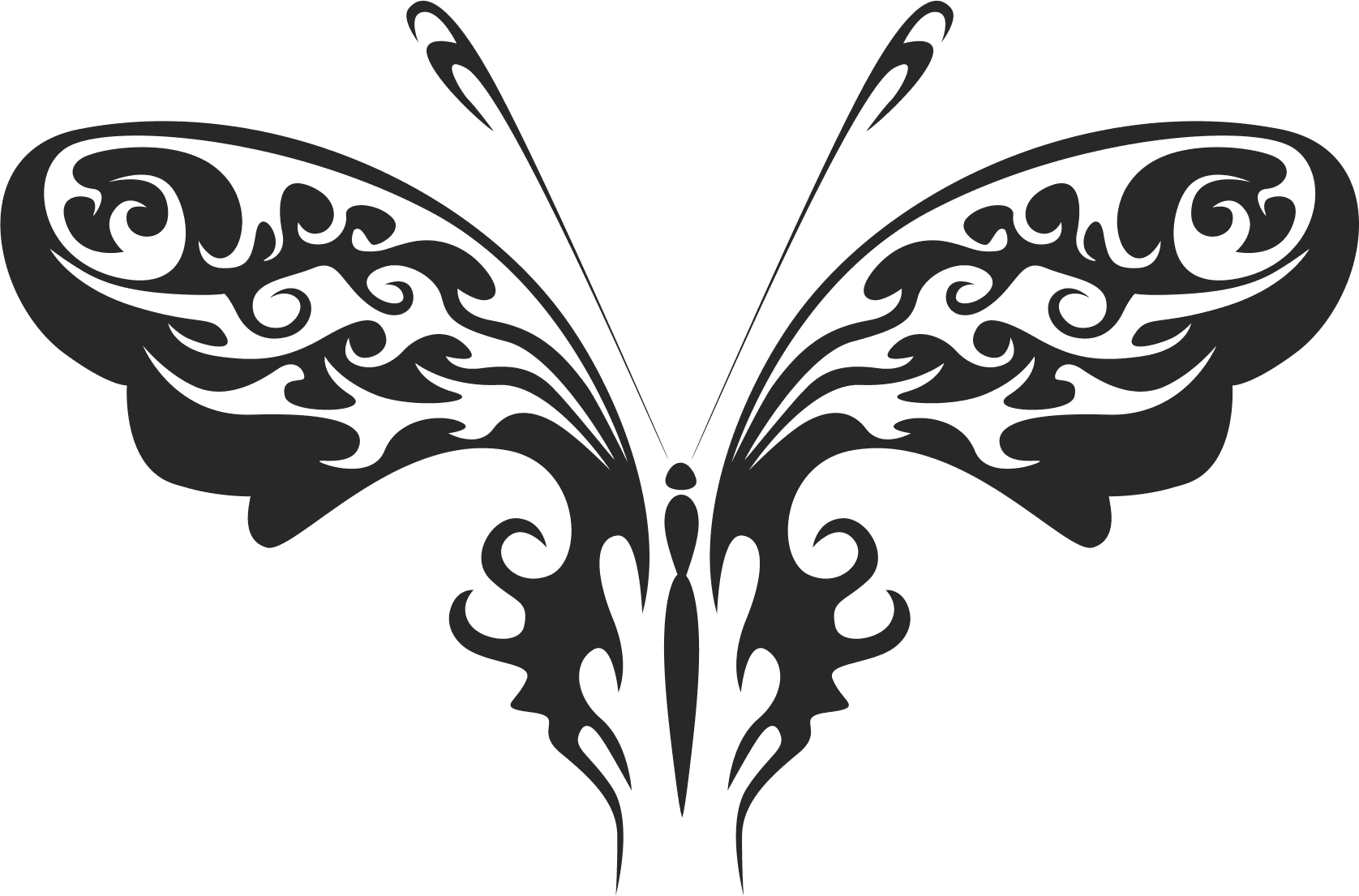 Ornamental Butterfly Vector for Laser Cutting - Free SVG