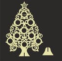 Arquivo Vetor Árvore de Natal com Porta-Retratos para Laser Cut