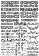 Set de Bordes Ornamentales y Filigranas Vectoriales