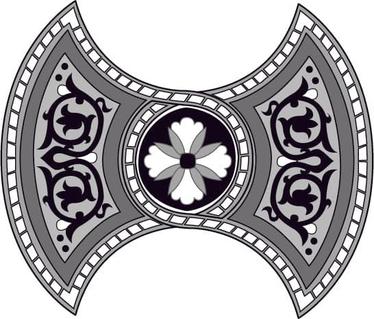 Ornate Arabesque Shield Vector File for Laser Cutting