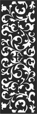 Painel Decorativo de Biombo Barroco Ornato Vetor DXF