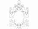 Ornate Baroque Oval Mirror Frame Vector Design DXF