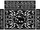 Panel Decorativo de Oso y Bosque Vector DXF para Láser