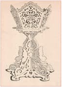 Cuenco con Pedestal de Mariposa Decorativo Archivo Vectorial
