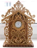 Ornate Decorative Table Clock Laser Cut Vector File