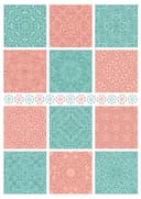 Ornate Decorative Tiles Seamless Pattern Vector for Laser Cutting