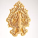 Arquivo Vetorial de Gancho de Parede Decorativo para Laser (DXF)