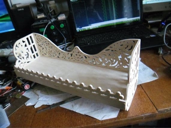 Ornate Decorative Wall Shelf Laser Cut Vector File