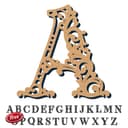 Ornate Floral Monogram Alphabet Vector Files for Laser Cutting