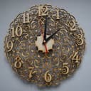 Archivo Vectorial de Reloj de Pared Floral para Corte Láser