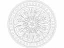 Ornate Gothic Rosette Mandala Vector Design - DXF File