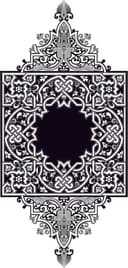 Ornate Islamic Art Pattern Vector for Laser Cutting