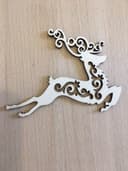 Ornate Leaping Reindeer Laser Cut Vector File