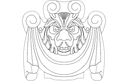 Diseño Vectorial DXF de Escudo con Cabeza de León