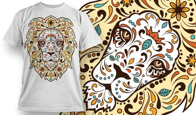 Ornate Lion Mandala Vector Design for Laser Cutting and Apparel