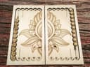 Ornate Lotus Backgammon Board Laser Cut Vector File