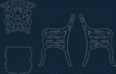 Arquivo Vetorial DXF de Cadeira Miniatura Ornamentada para Laser