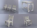 Ornate Miniature Table and Chairs Laser Cut Project CDR
